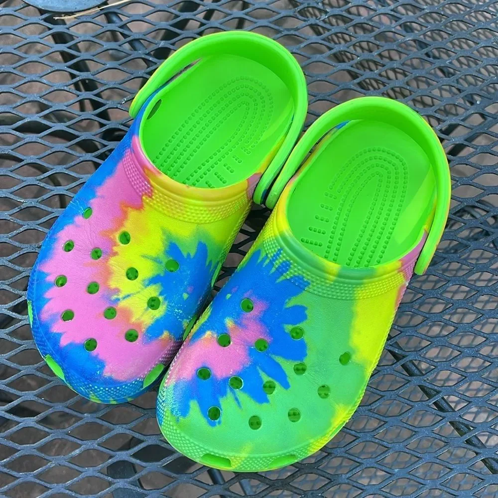 Crocs Big Kids Classic Tie Dye Clog Shoes from Finish Line Size 6 Junior